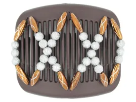 African Butterfly Hair Comb - Dalena Brown 127