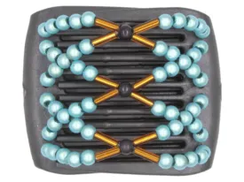 African Butterfly LadyBug Hair Comb - Black Pearl 39