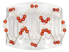 African Butterfly Thick Hair Comb - Beada Tube Clear 58