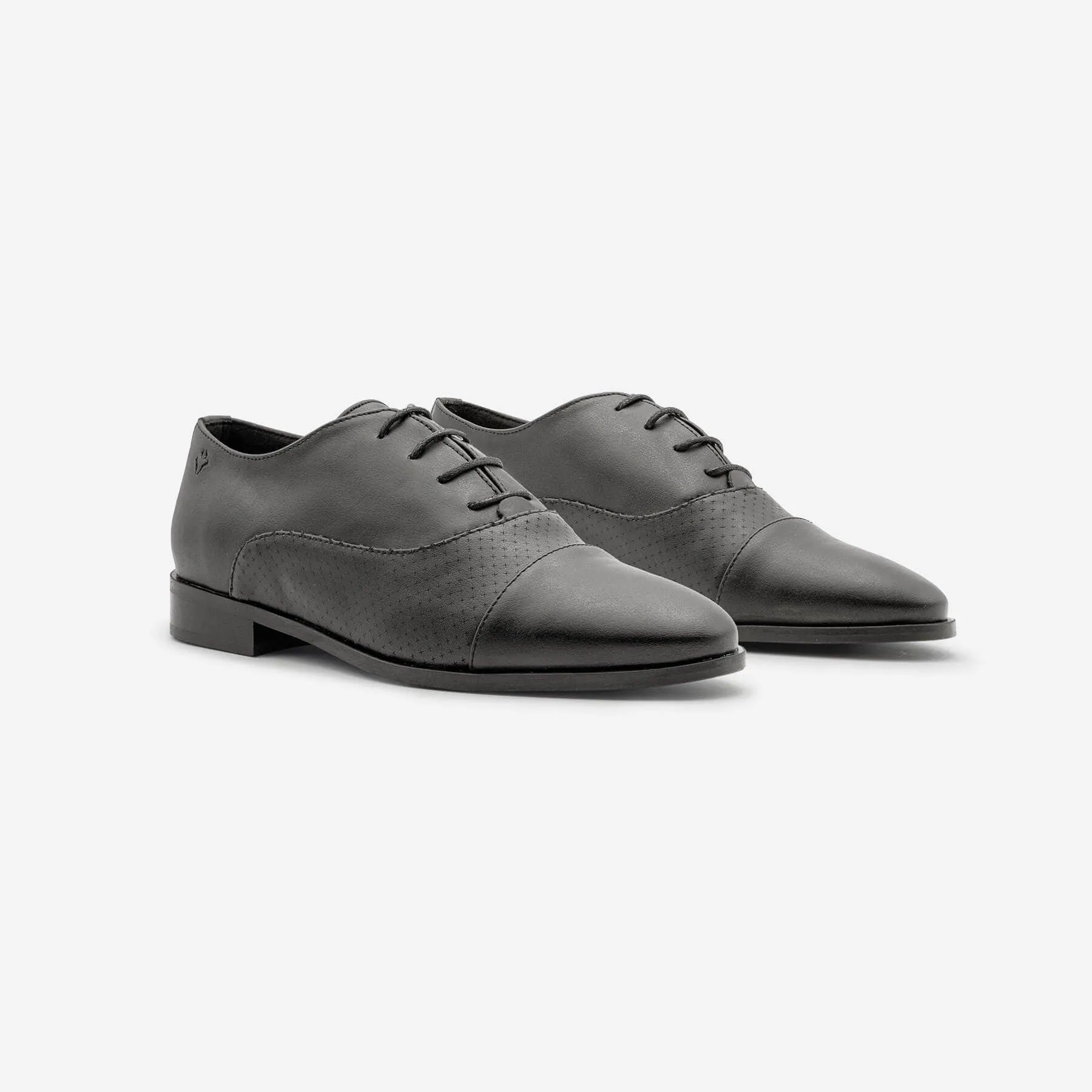 Aiko Women's Vegan Leather Oxfords | Black