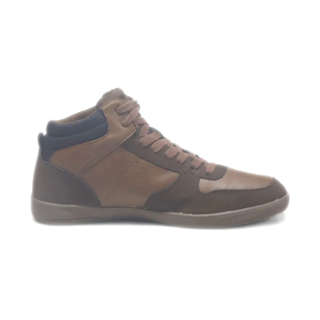 Air & Fresh High-Top Sneakers Leather Brown Colour For Women