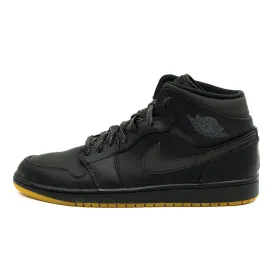 Air Jordan 1 Winterized High-Top Sneakers Leather Black Colour For Men