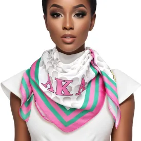 AKA Alpha Kappa Alpha Sorority Inspired Pearl Print Square Scarf for Women