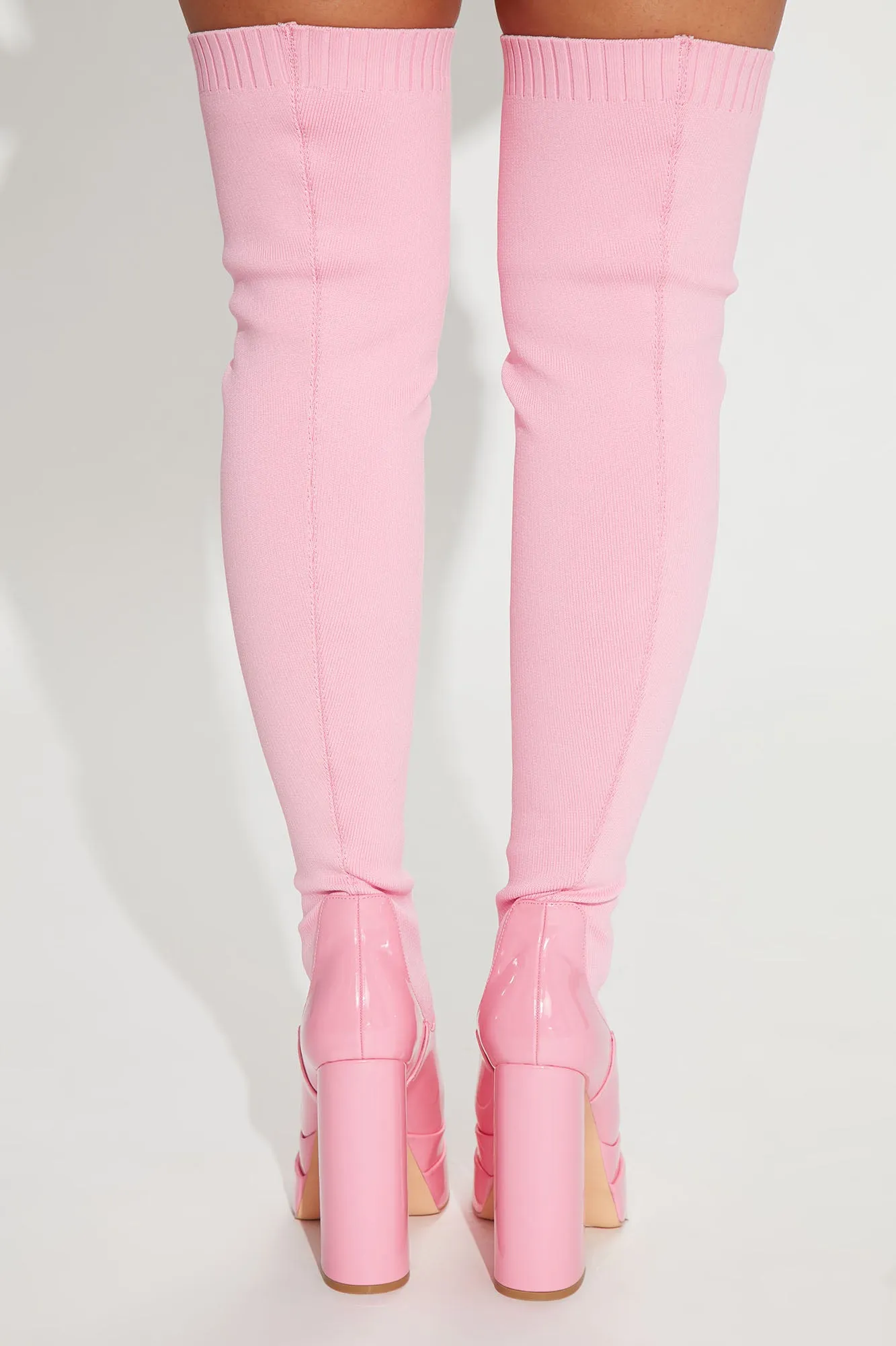 Alana Over The Knee Boots - Pink