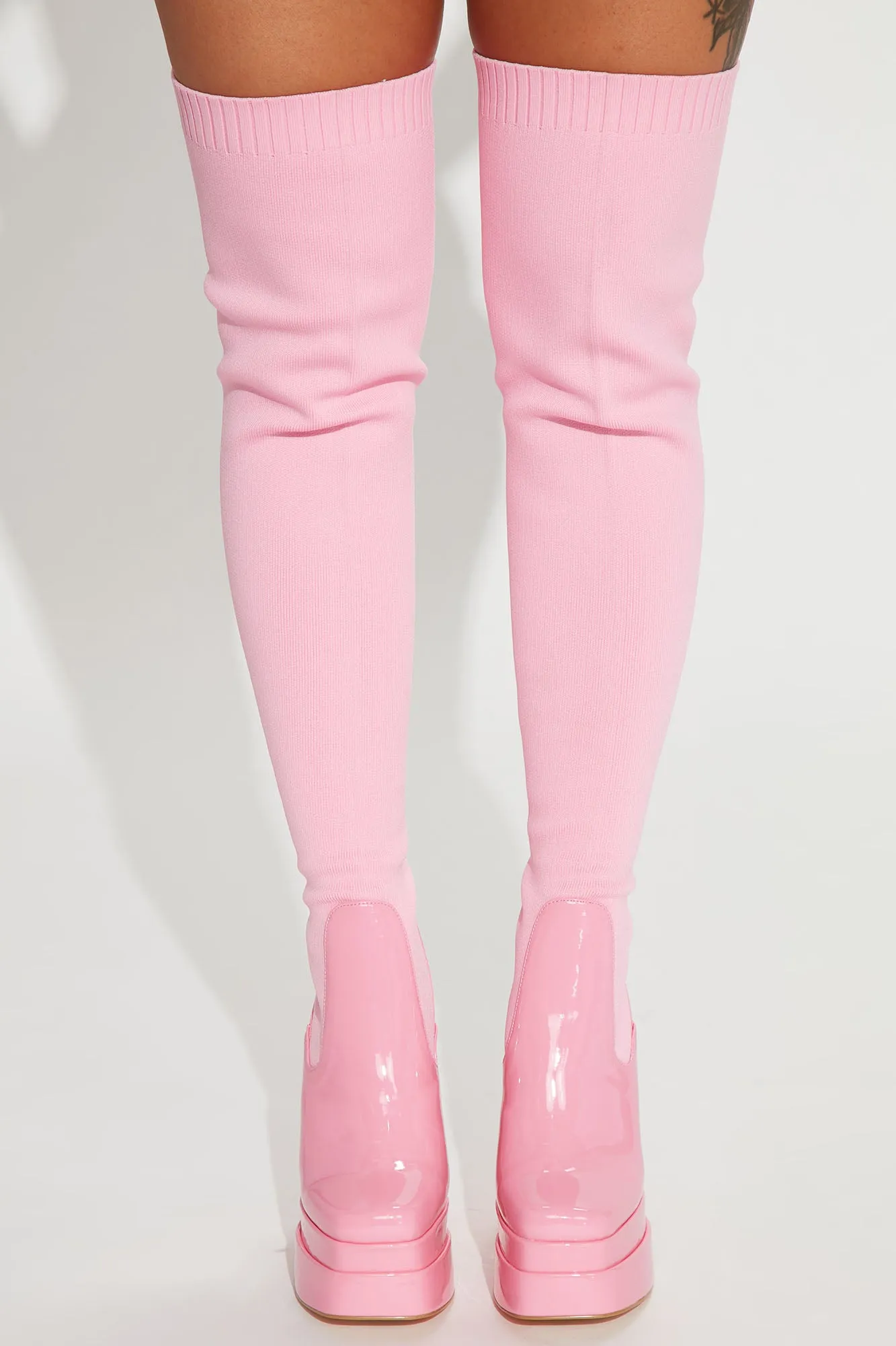 Alana Over The Knee Boots - Pink