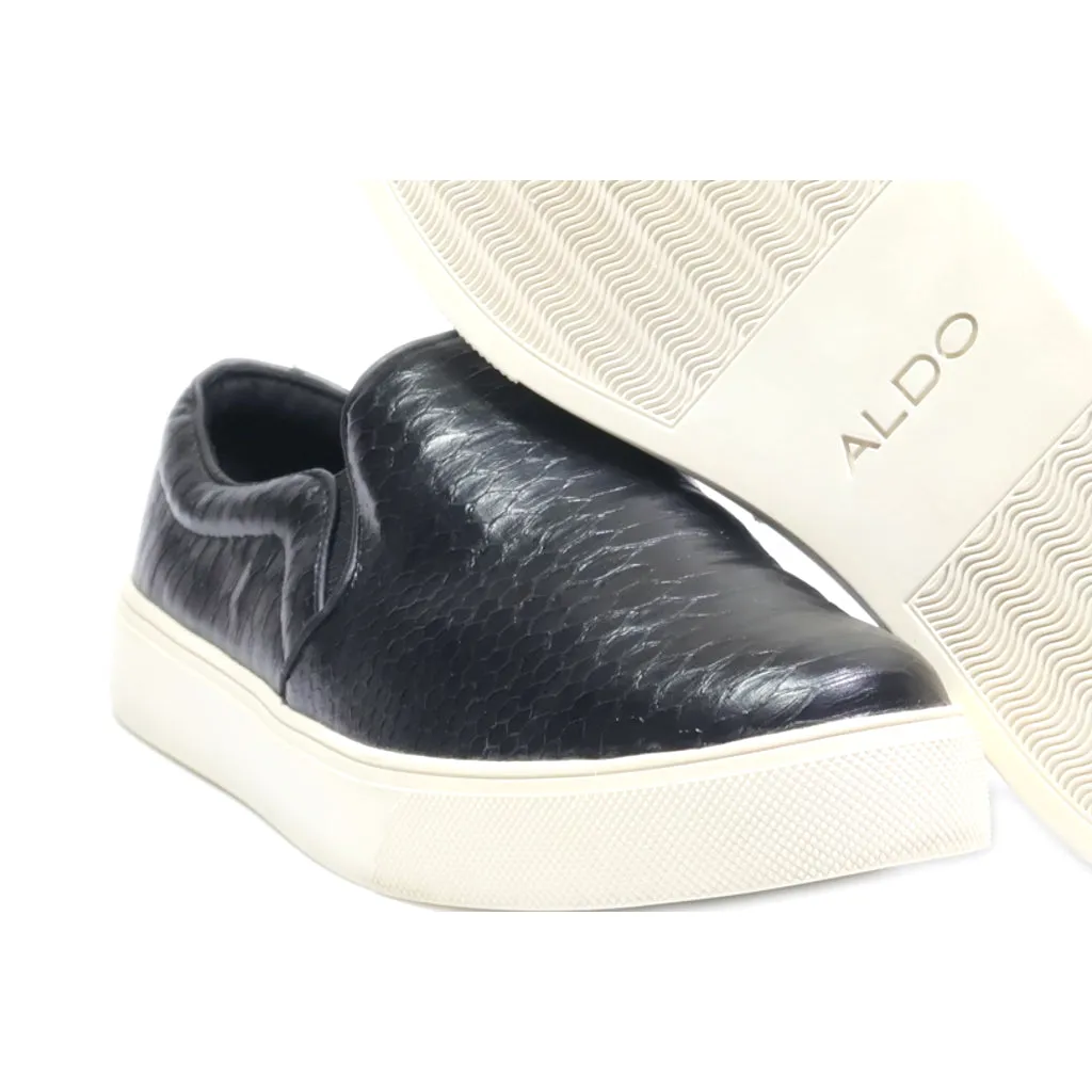 Aldo Low-Top Sneakers Leather Black Colour For Women