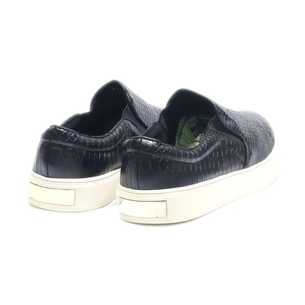 Aldo Low-Top Sneakers Leather Black Colour For Women