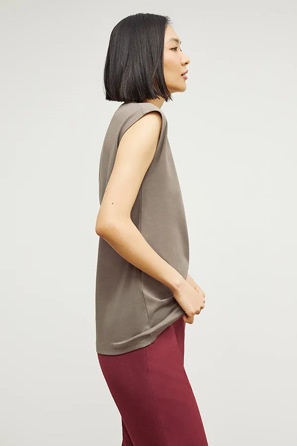 Alina T-Shirt - Pima Cotton :: Pebble