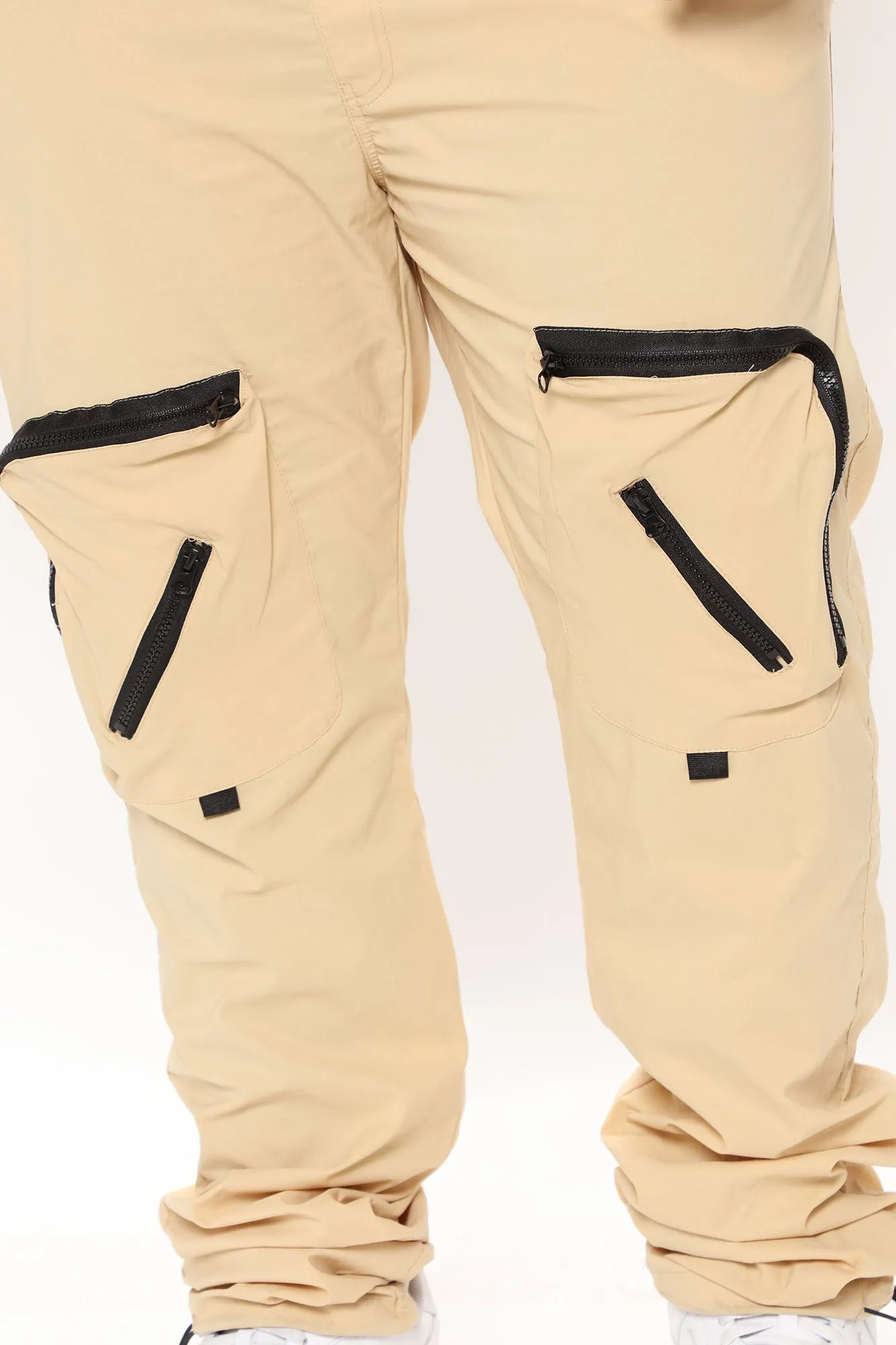 All Around Zipper Cargo Pants - Khaki