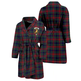 Allison Red Tartan Bathrobe with Family Crest