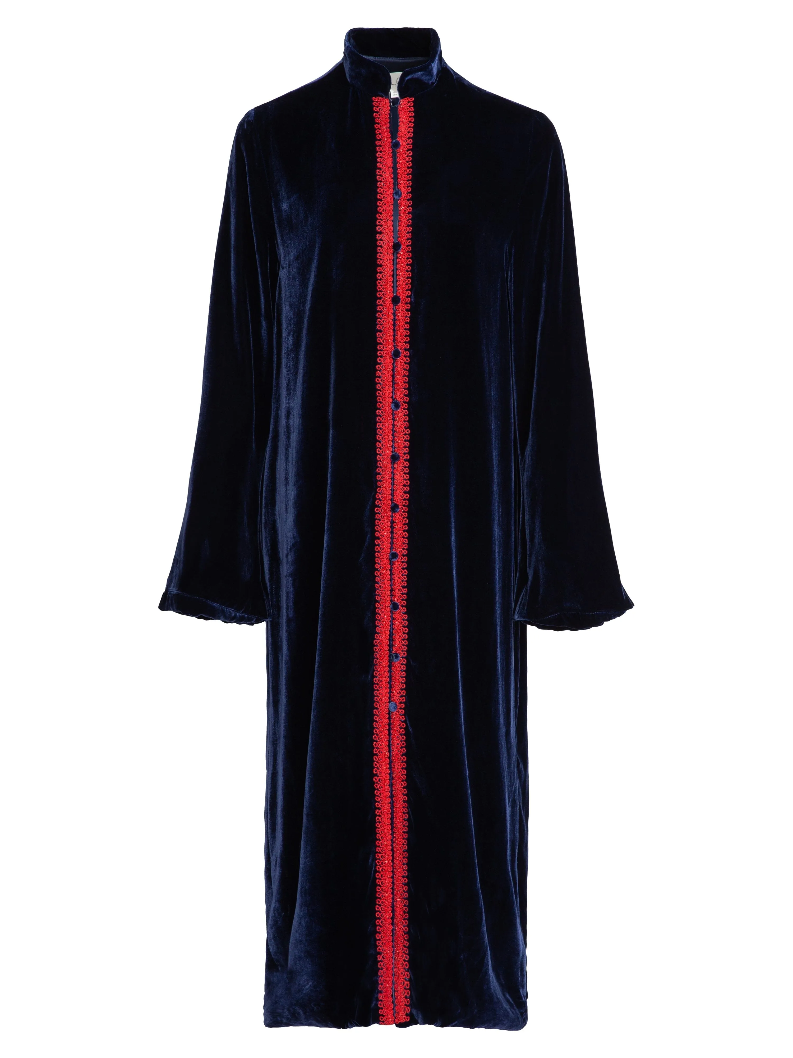 Amari Robe in Navy Red