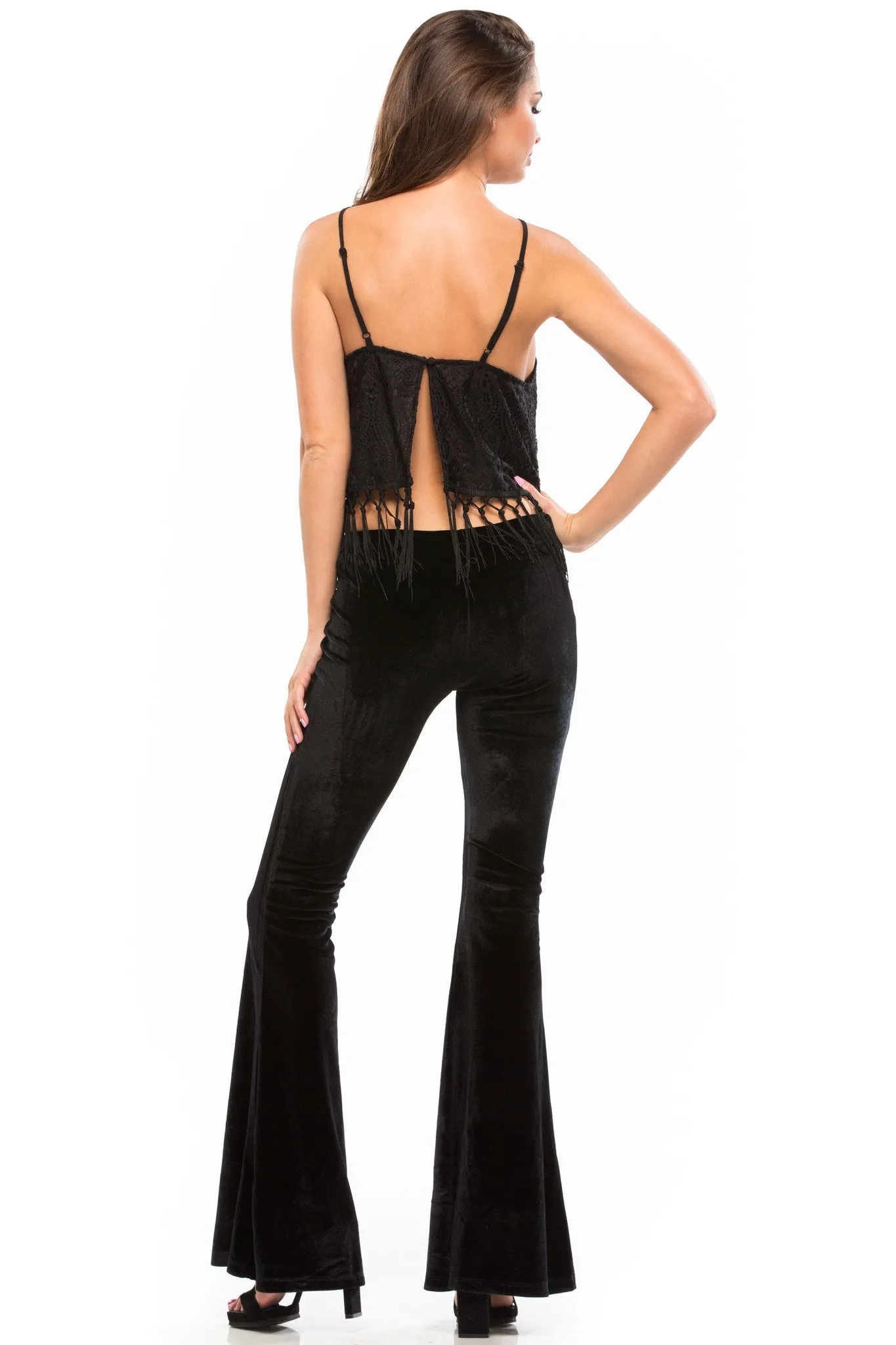 Amina Velvet Flare Pant