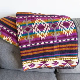 Andean Alpaca Wool Blanket - Amethyst