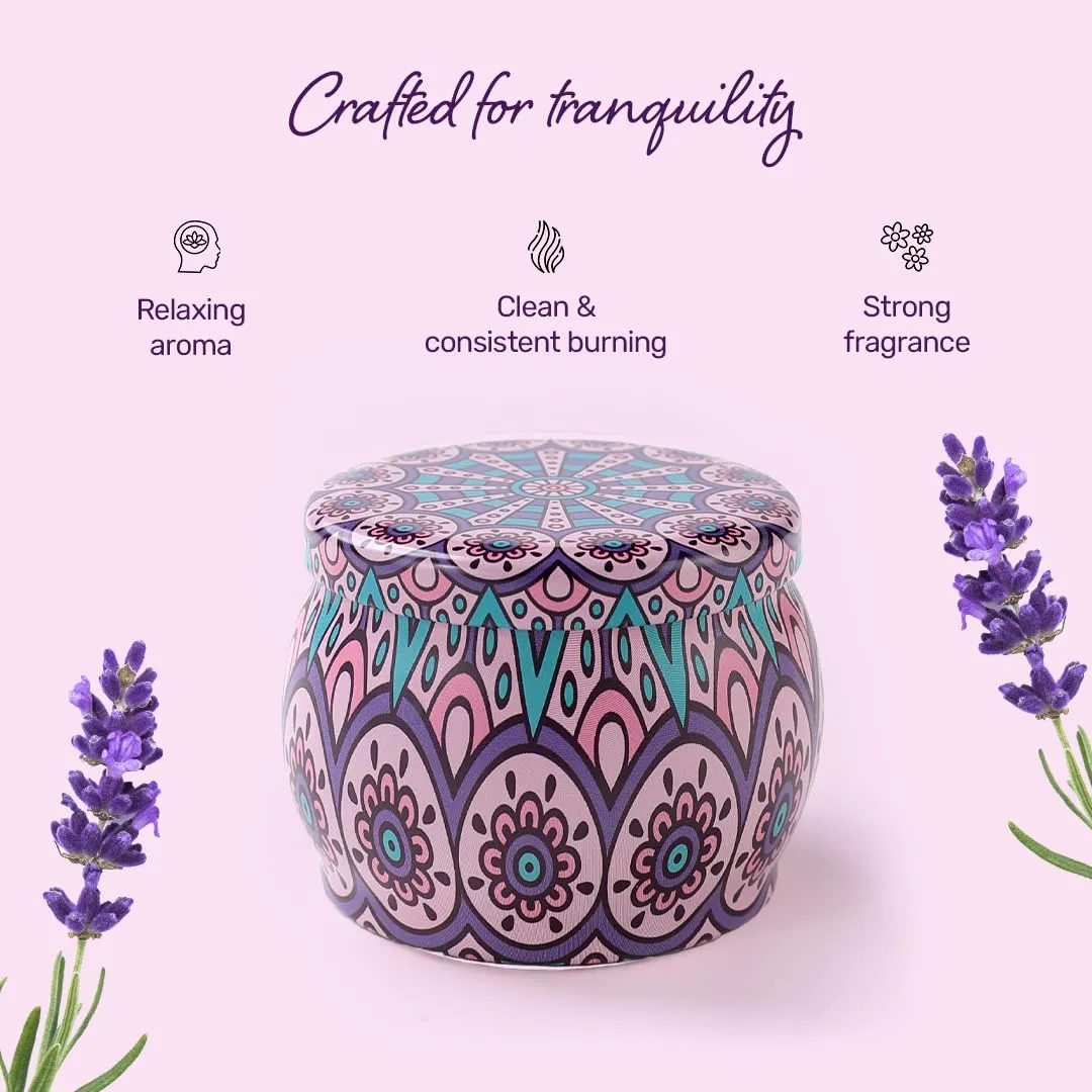 Andme Scented Candles for Home Decor (Pack of 10) | Candles for Gifting - Christmas New year Gift Items, Birthday Gift, Lavender Fragrance(120 GMS Each)