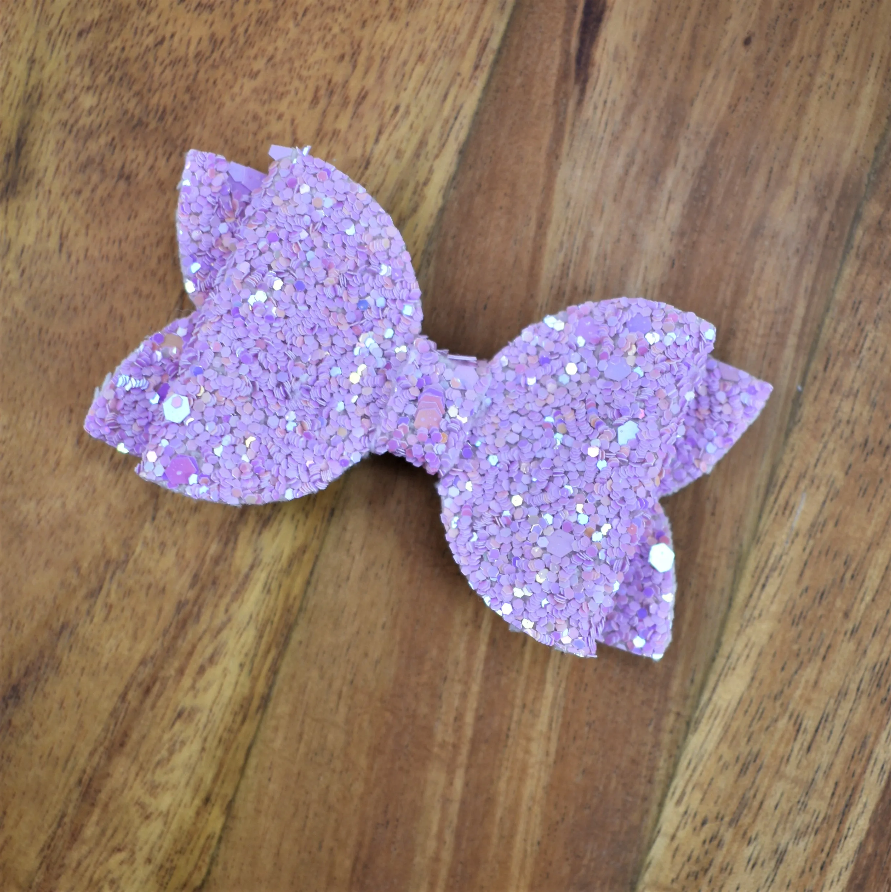 Annabelle Bow Hair Clip - pastel glitter