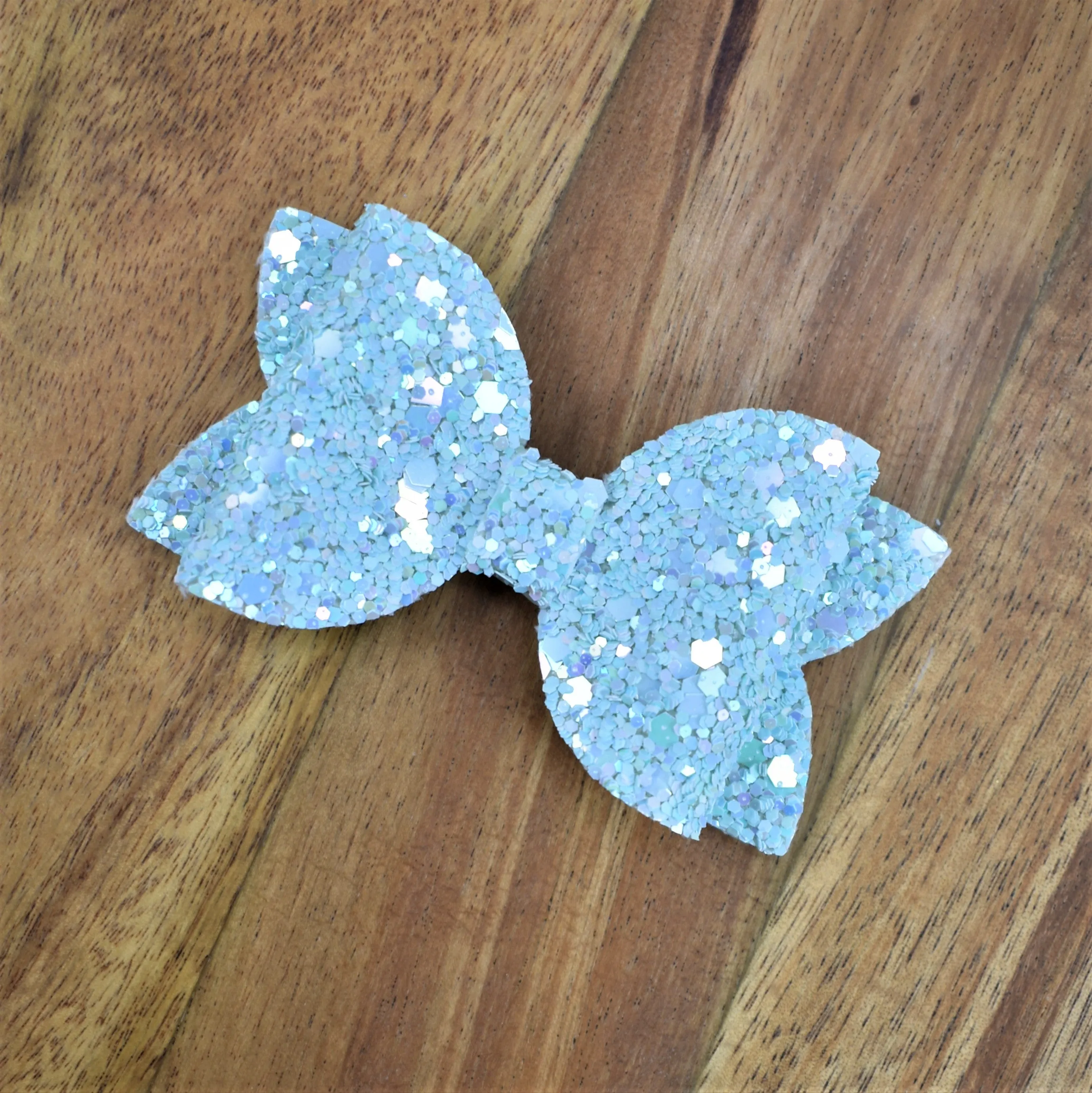 Annabelle Bow Hair Clip - pastel glitter