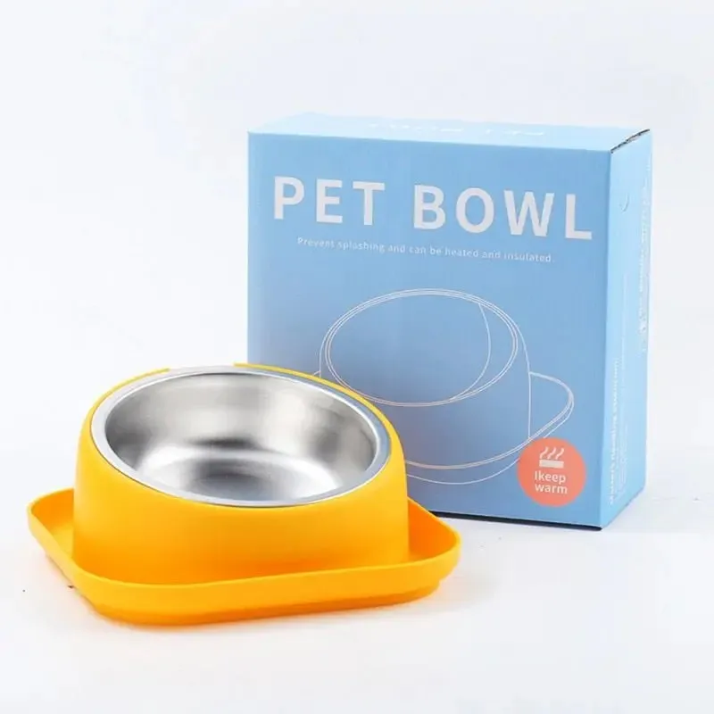 Anniepaw Non-Skid Cat Food Bowl Tilted Angle No-Spill Cat Food Bowl Dog Cat Food Bowl