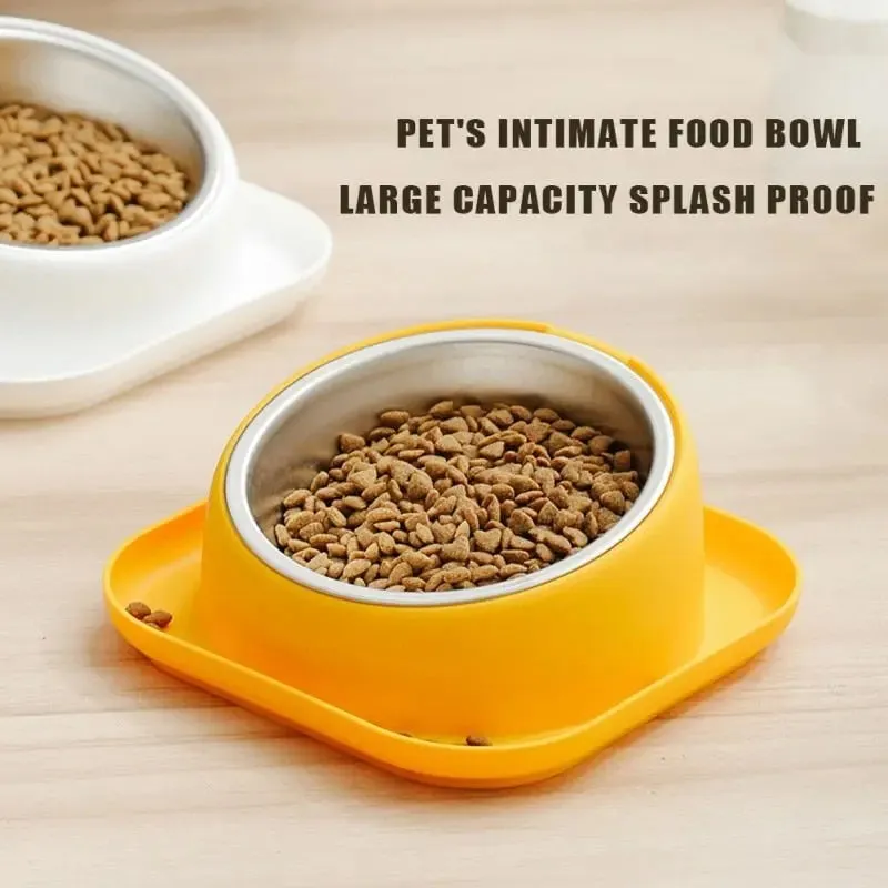 Anniepaw Non-Skid Cat Food Bowl Tilted Angle No-Spill Cat Food Bowl Dog Cat Food Bowl