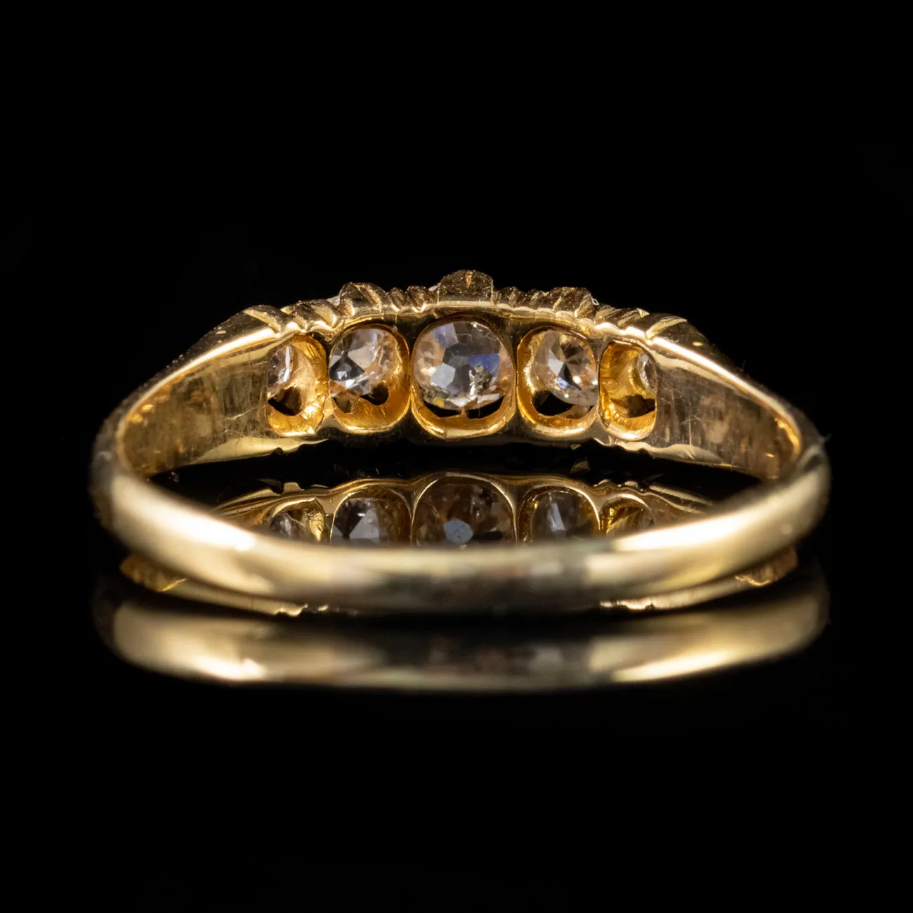 Antique Victorian 0.80Ct Diamond Ring 18Ct Gold Dated Chester 1893