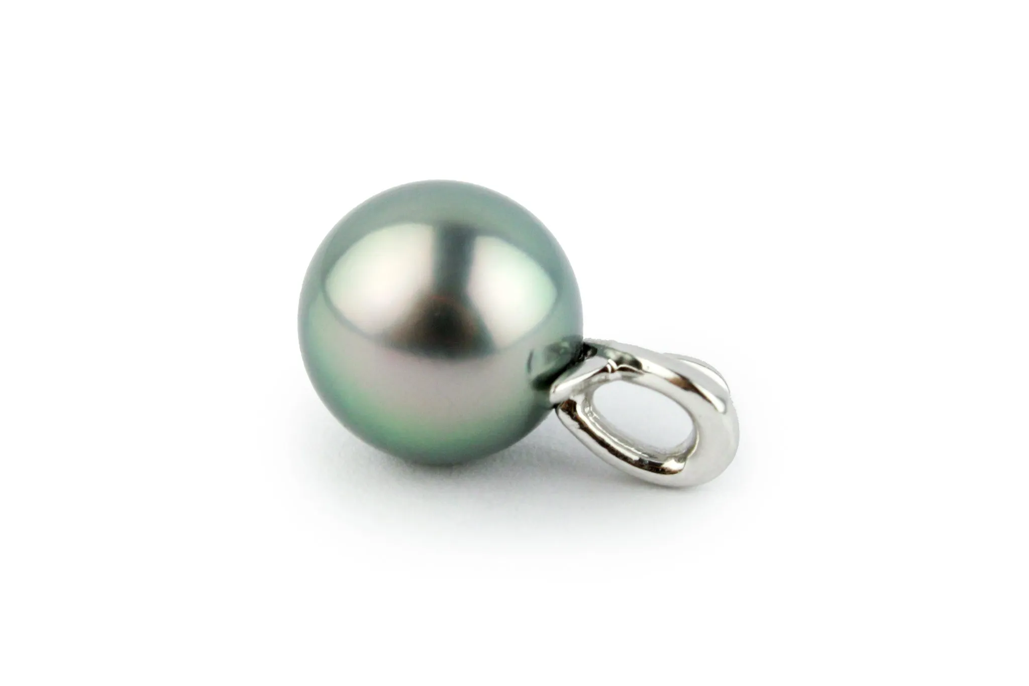 Aqua-Pink 9.8mm Tahitian Pearl Hau Pendant