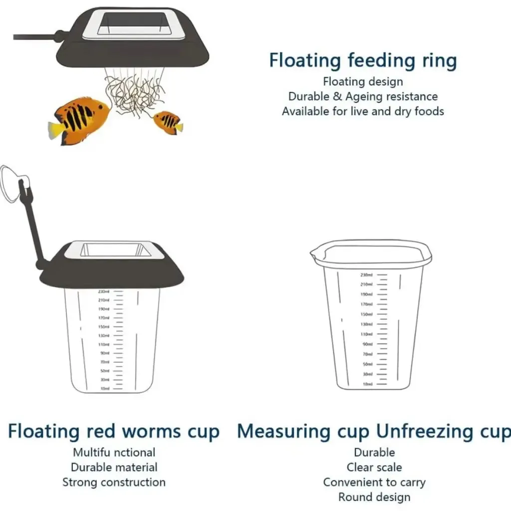 Aquarium Feeding Ring With Feeding Cone & Measuring Cup L( R 20)