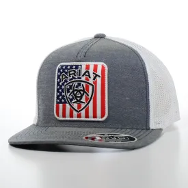 Ariat Men's American Flag Patch Denim Cap