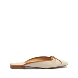 Arissa Linen Flat Mule