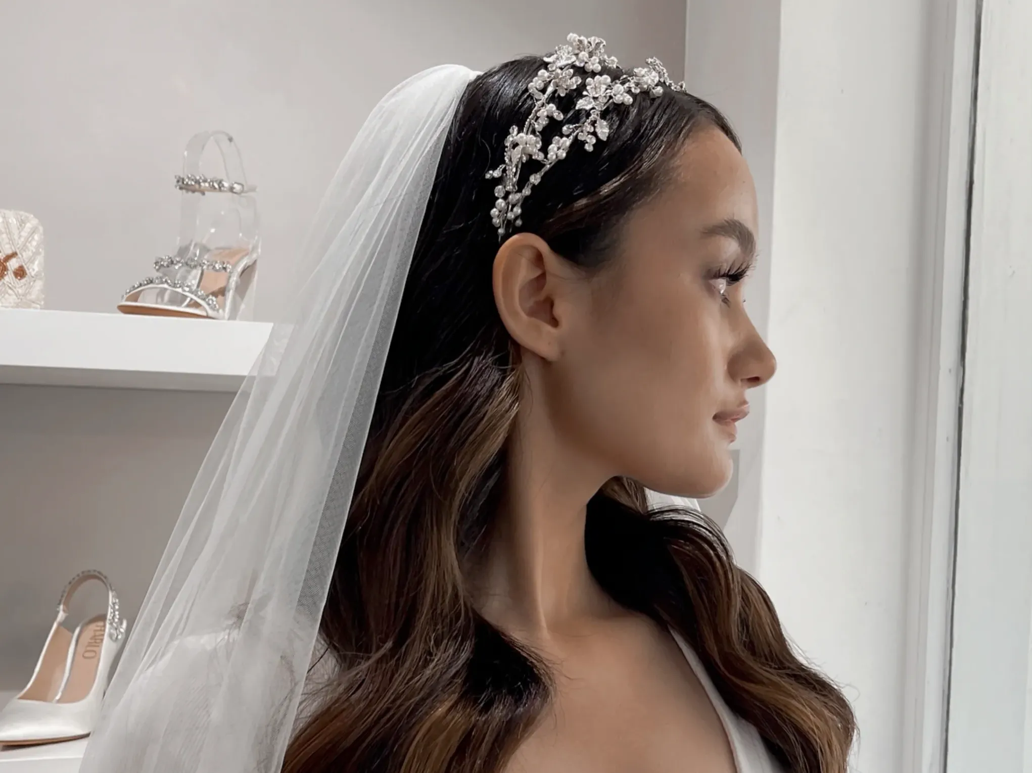 Arlo - Floral Crystal & Pearl Bridal Double Headband