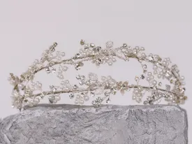 Arlo - Floral Crystal & Pearl Bridal Double Headband