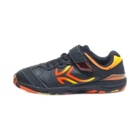 Artengo Durable Rip-Tab Sport Shoes Leather Black Colour For Kids