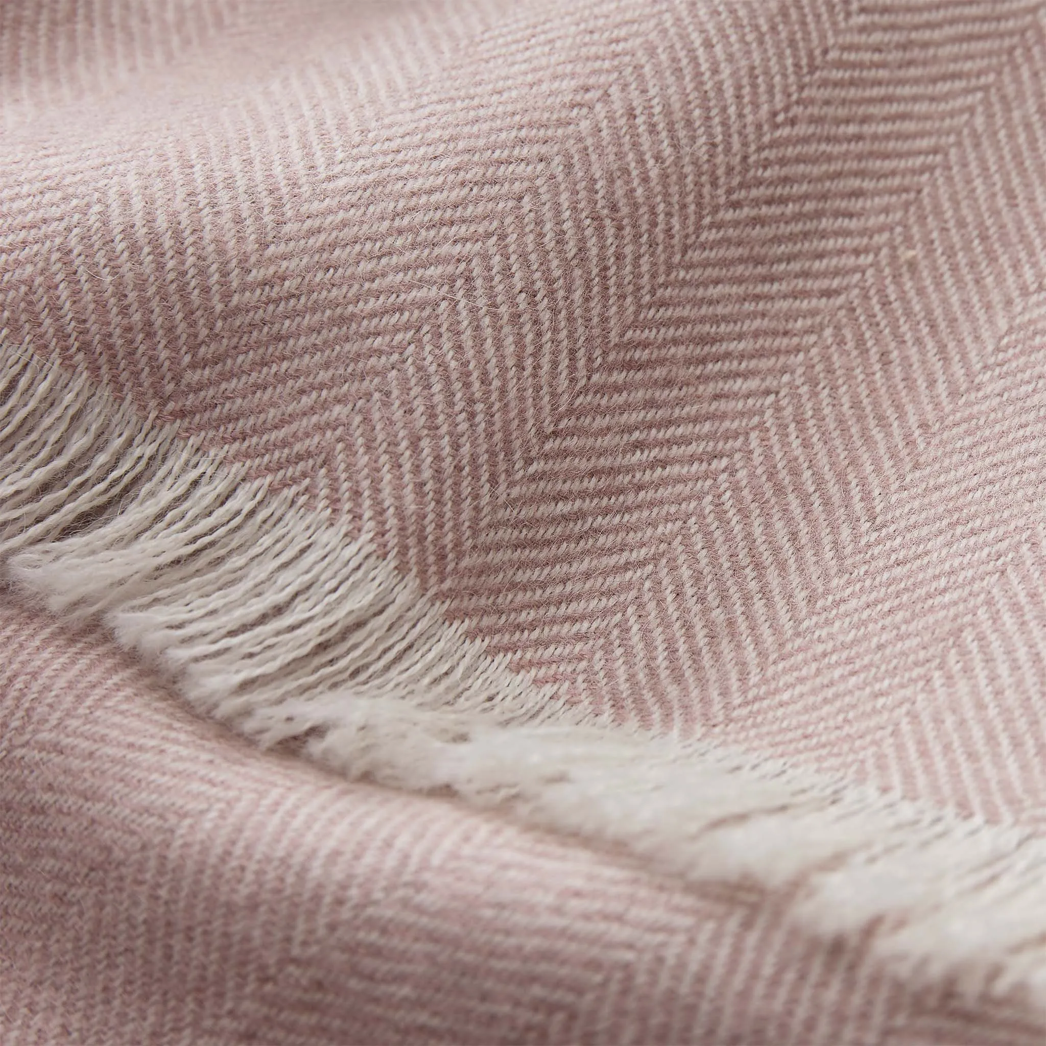 Asare Alpaca Blanket [Dusty pink melange & Off-white]