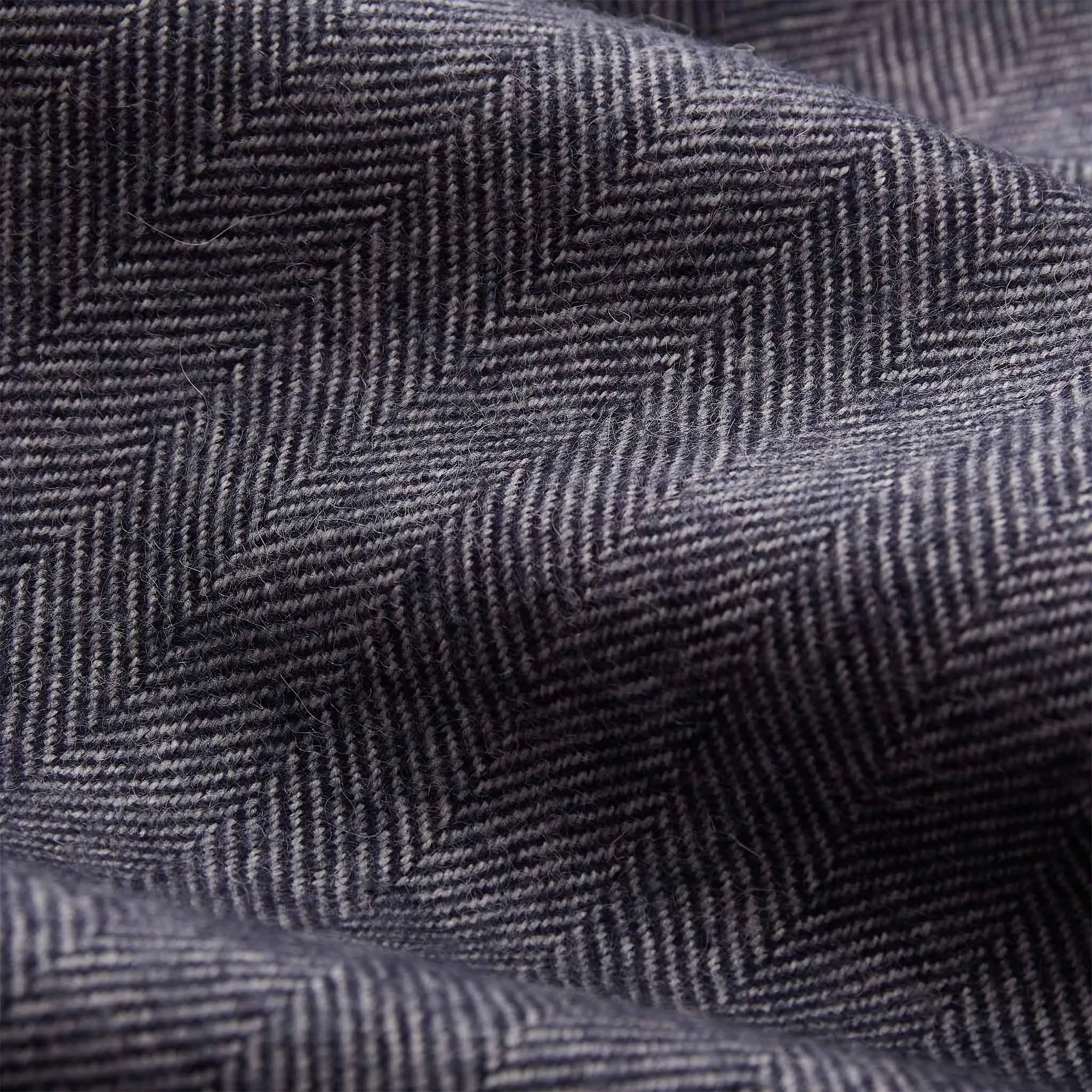 Asare Alpaca Blanket [Midnight blue / Off-white]