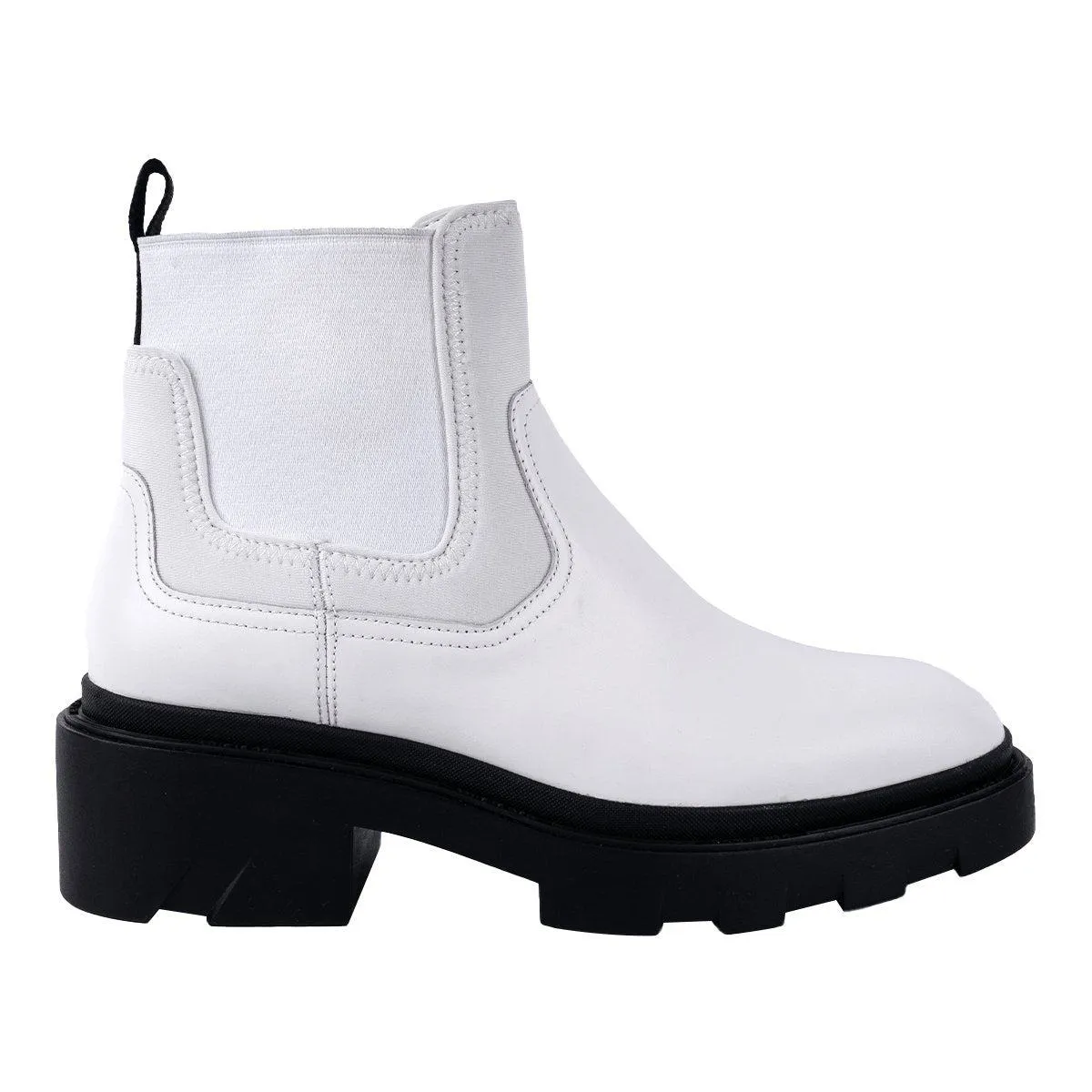 Ash Mastro Combat Ankle Boots Leather White Colour For Women