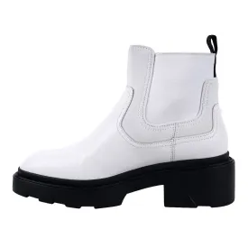 Ash Mastro Combat Ankle Boots Leather White Colour For Women