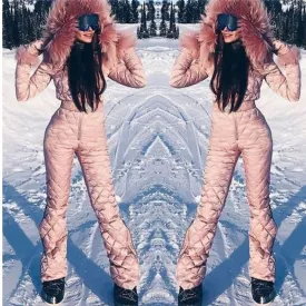 AshoreShop Womens Ski Snow Suit Overall Jumpsuit Warm Sleek Fit