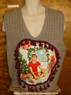 Awesome Funny Mens Hottie Guy Ugly Christmas Sweater Vest