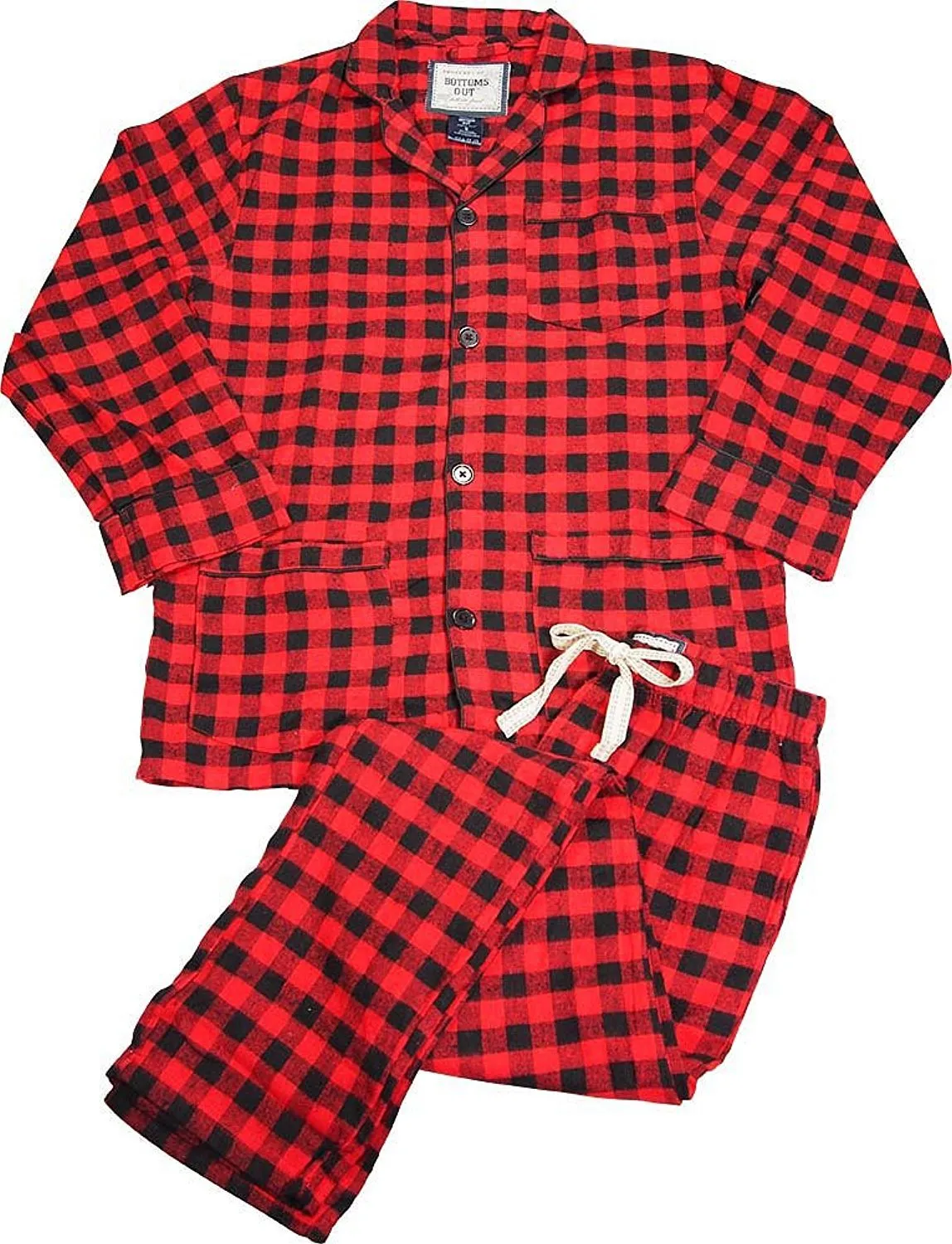 B O P J - Mens Long Sleeve Flannel Pajamas