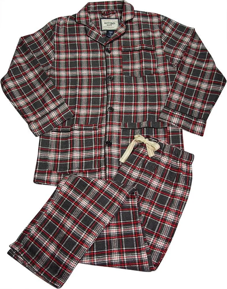 B O P J - Mens Long Sleeve Flannel Pajamas