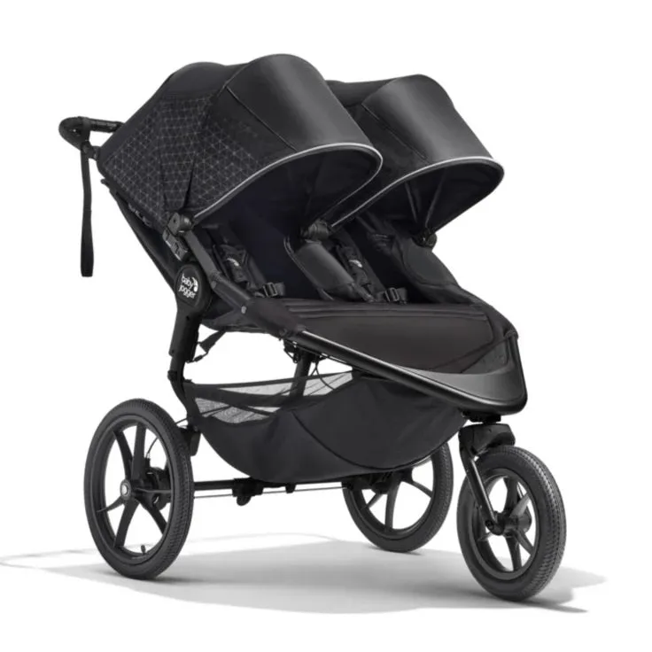 Baby Jogger Summit X3 Double Jogging Stroller in Midnight Black