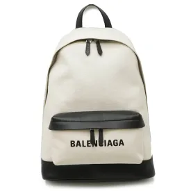 Balenciaga Canvas Leather Backpack Black