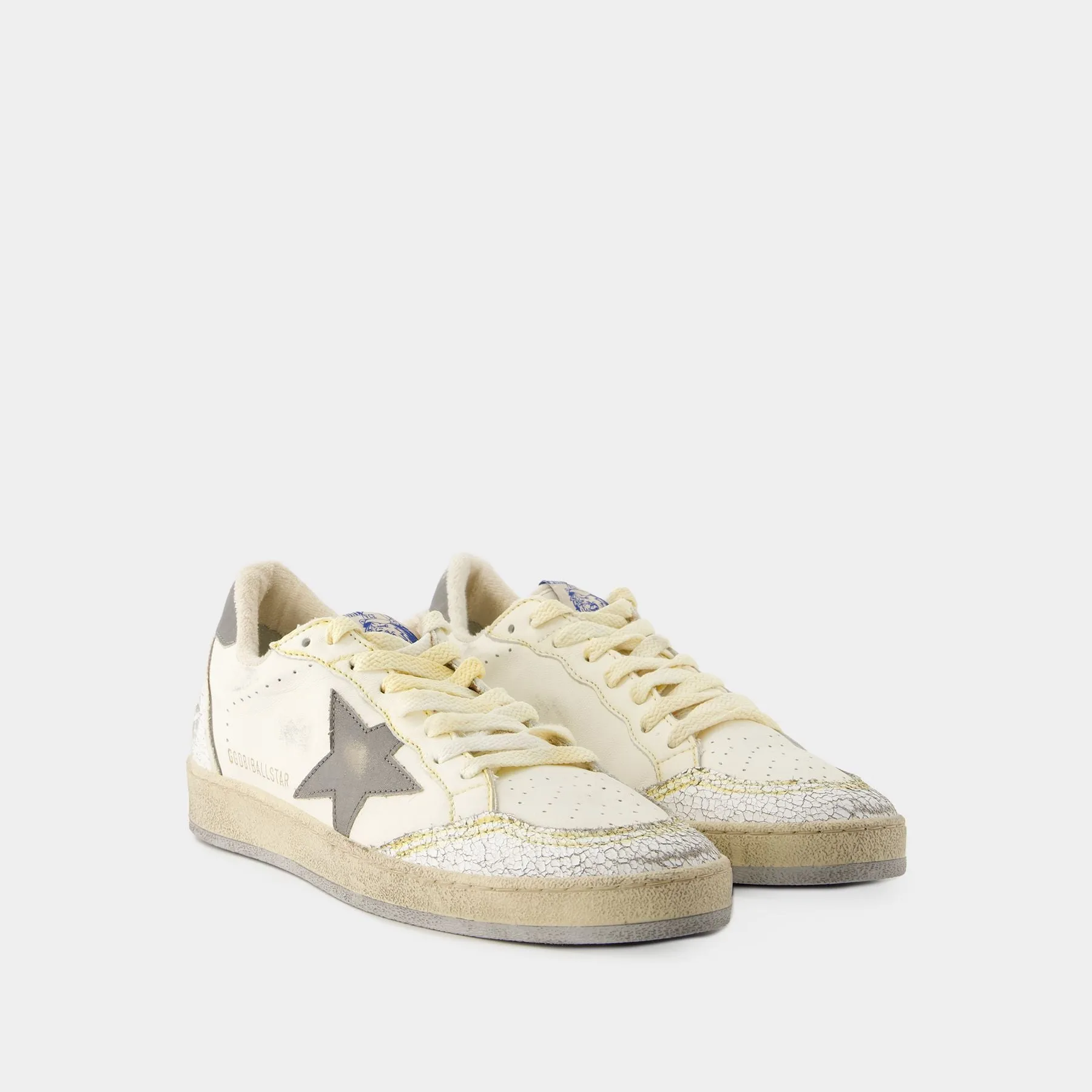 Ball Star Sneakers - Golden Goose Deluxe Brand - Leather - White/Grey