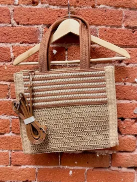 Bamboo Chic Beach Style Tote Bag (Assorted Colors)