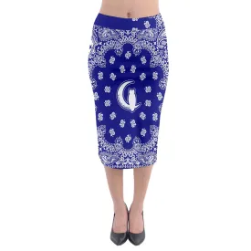 Bandana Cs'up Midi Pencil Skirt