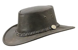 Barmah Stonewash Squashy Kangaroo Leather Hat