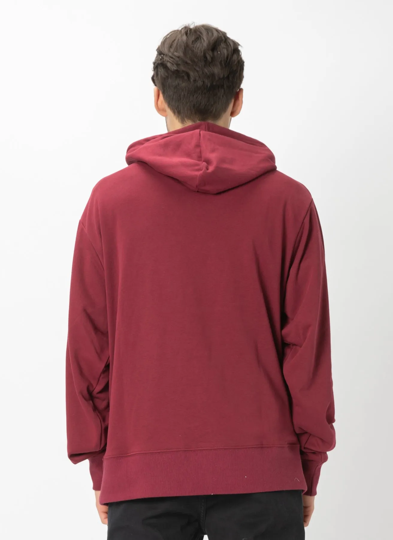 Barney Cools Hood Embro Sweatshirt Oxblood