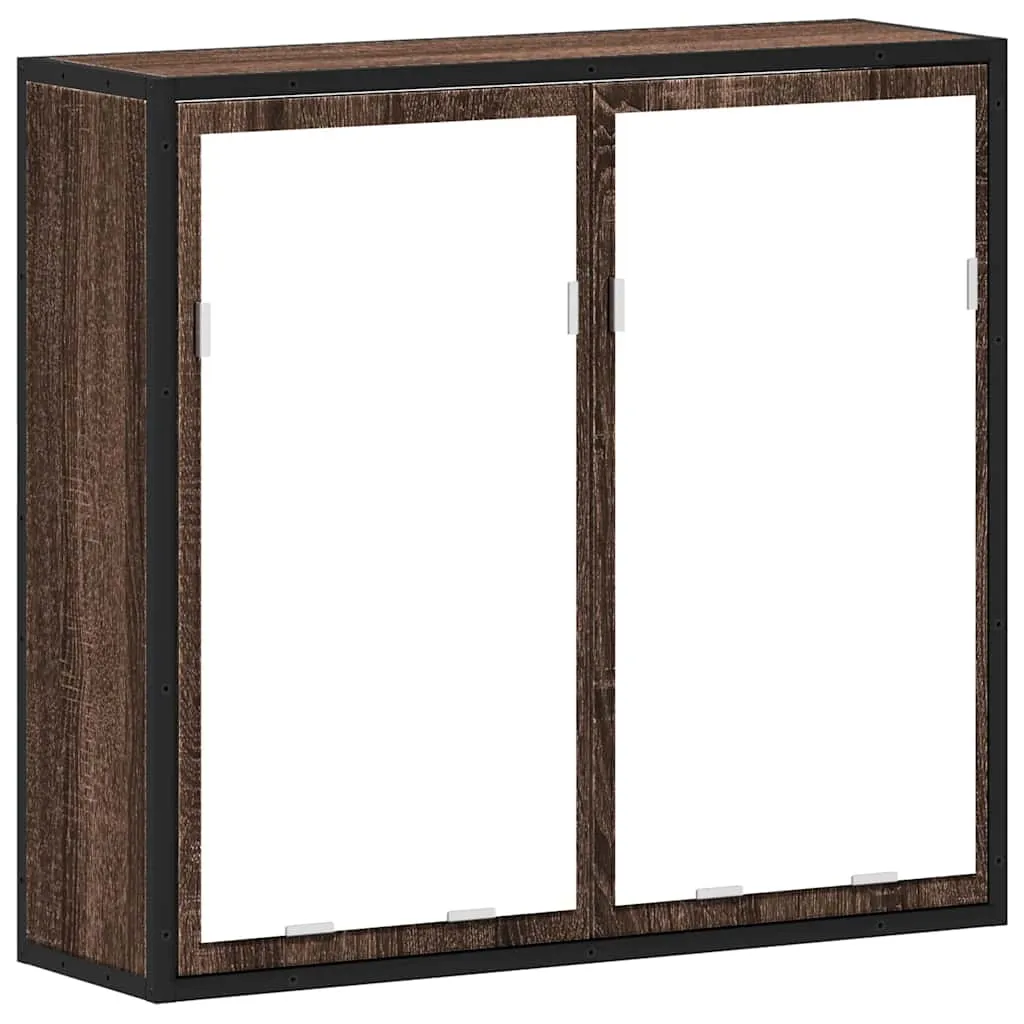 Bathroom Mirror Cabinet Brown Oak 65x20x60 cm Engineered Wood