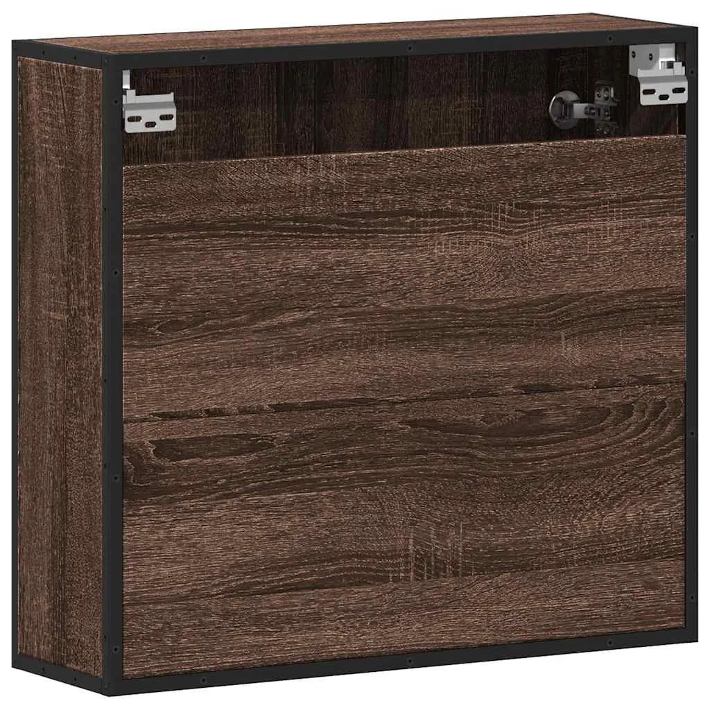 Bathroom Mirror Cabinet Brown Oak 65x20x60 cm Engineered Wood