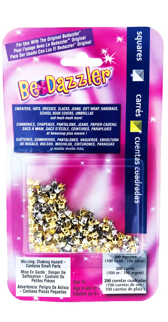 Be-Dazzler Refill - Gold and Silver - Square - 400 pieces