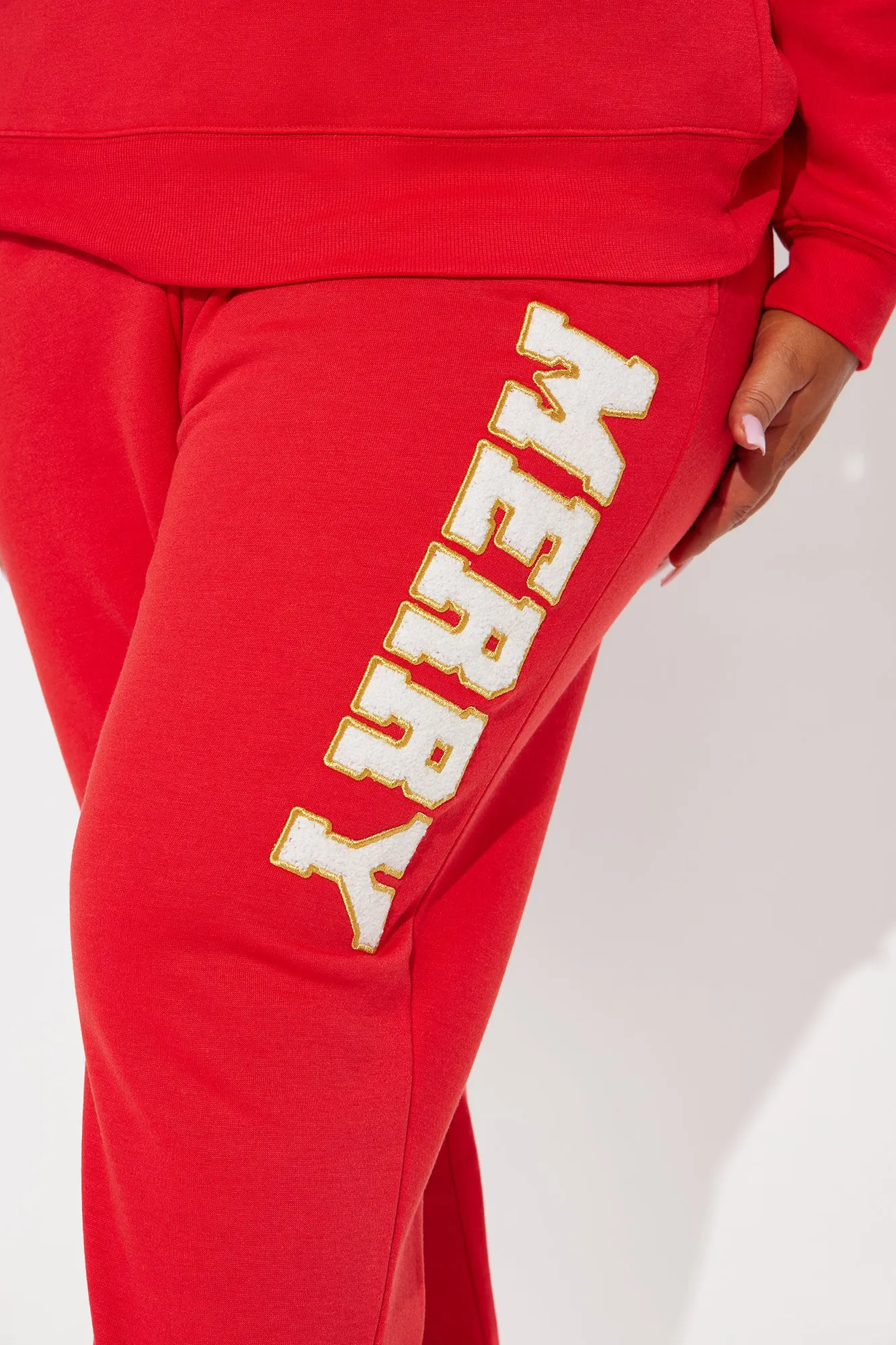 Be Merry Jogger Set - Red