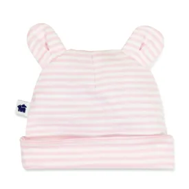 Bear Ear Hat - Pink Stripe